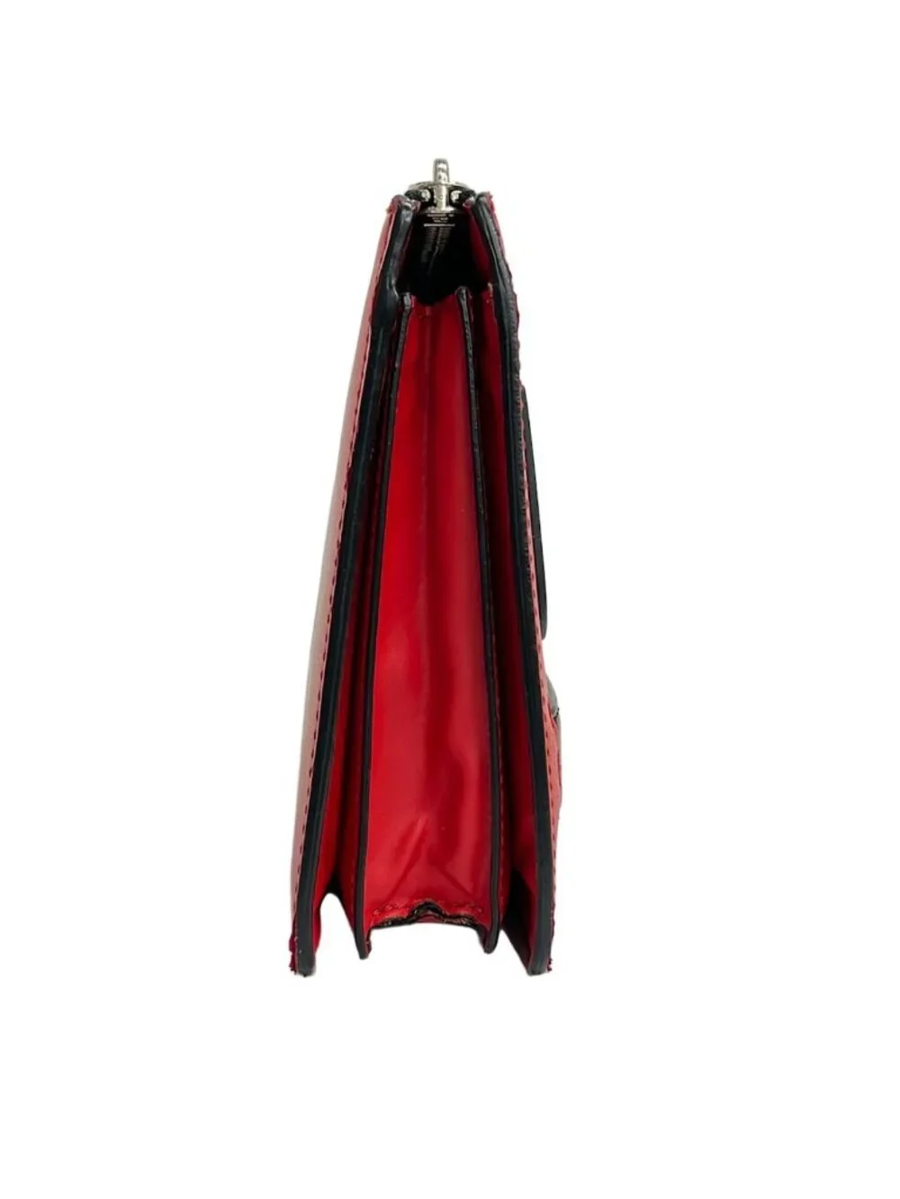Fendi Clutch Bugs Red Black Leather